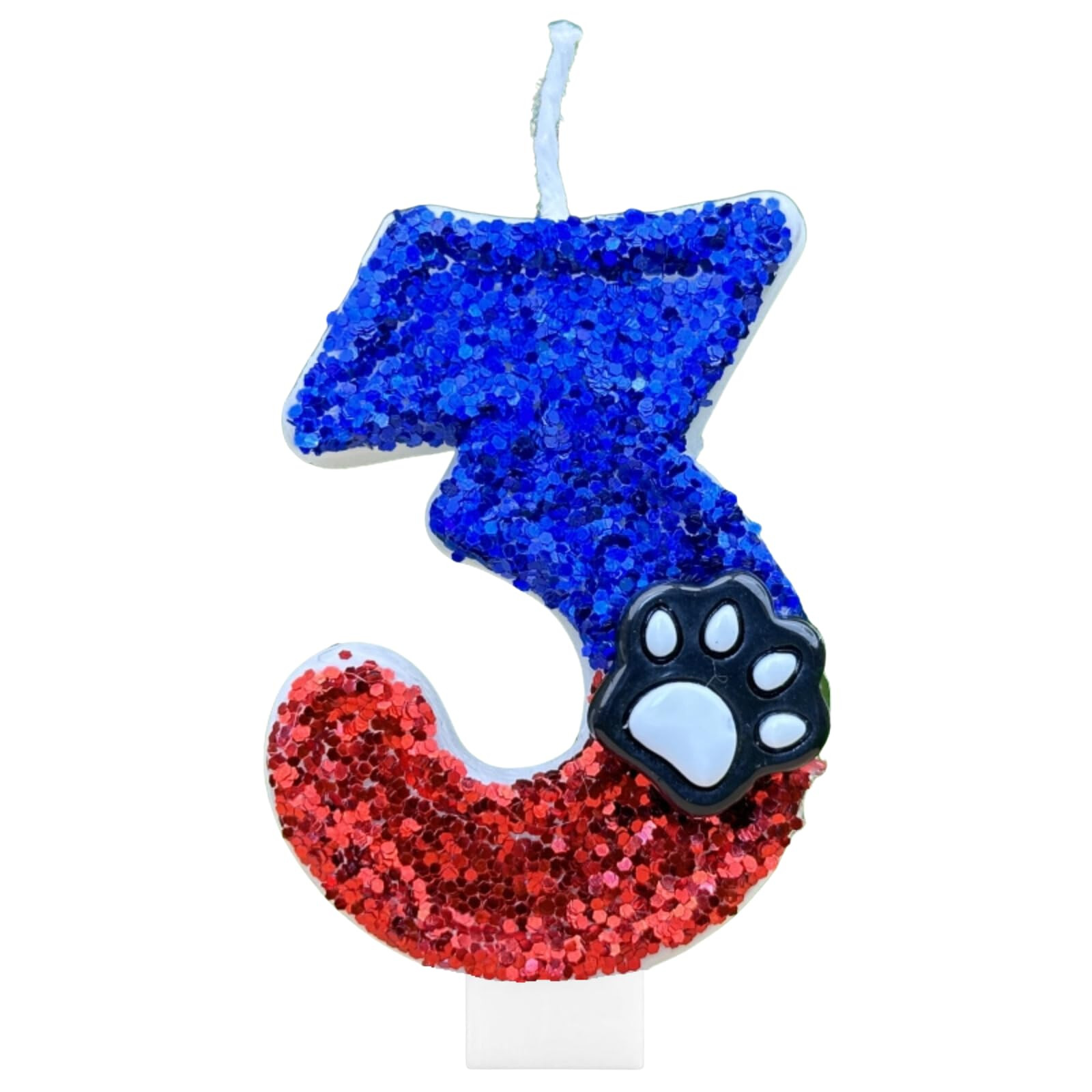 Dog Paw Birthday Number Candles for Cake Decoration, Blue Dog Cat Paw Number 3 Candle, Dog Themed... | Amazon (US)