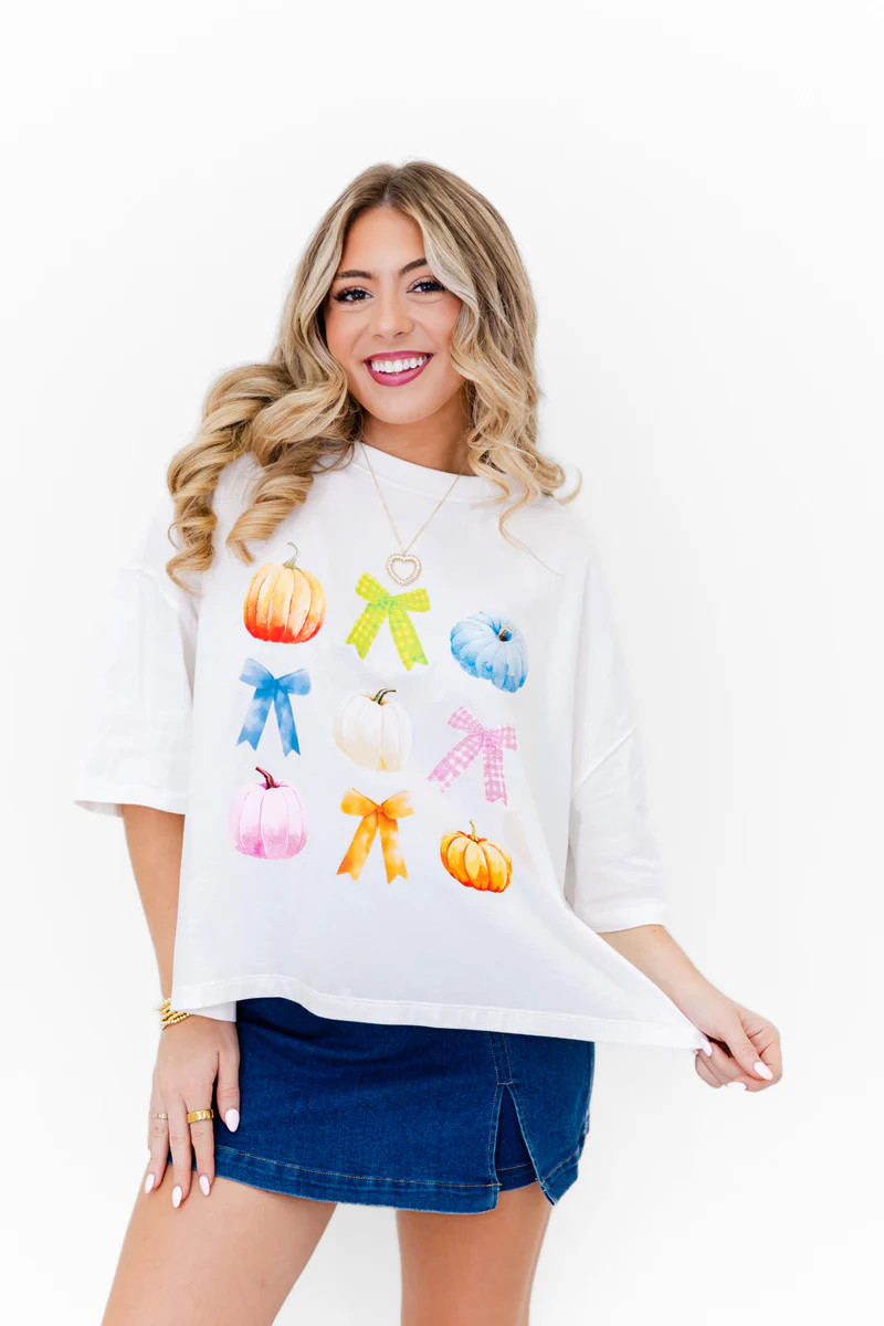 Sweet Pumpkin Bow Top | Whiskey Darling Boutique