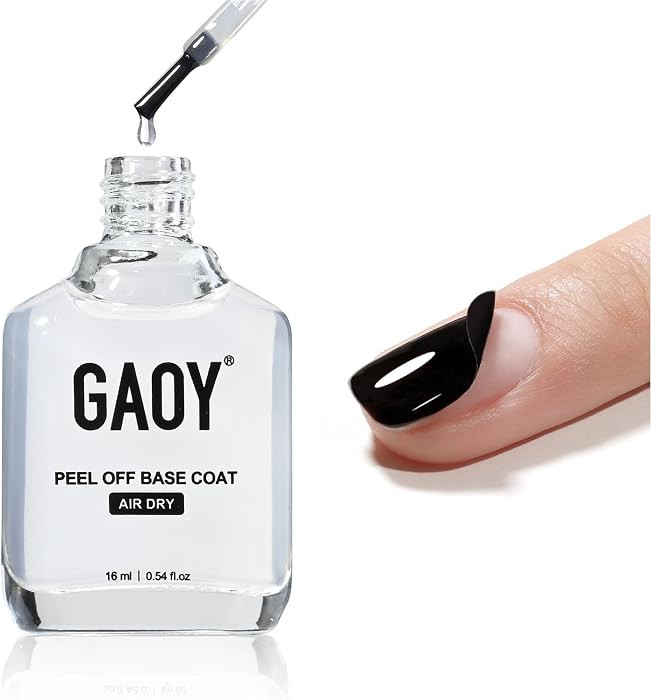 GAOY Air Dry Peel Off Base Coat, 16ml Practice Base for Nail Colors Test, Temporary Wear and Easy... | Amazon (US)