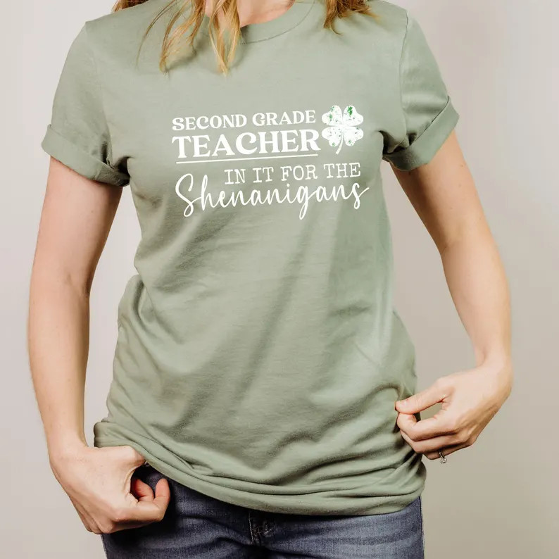 St. Patrick's Day Teacher Shirt Custom Teacher St. Patrick Sweatshirt With Grade Level Funny Teac... | Etsy (US)