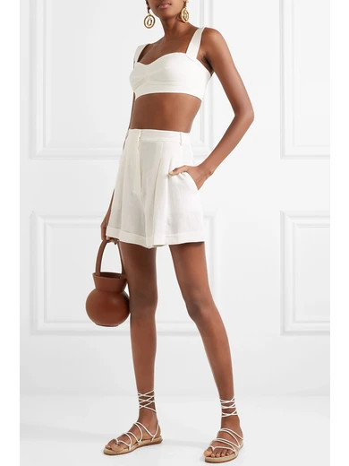 Short en lin plissé Cesaree | NET-A-PORTER (UK & EU)