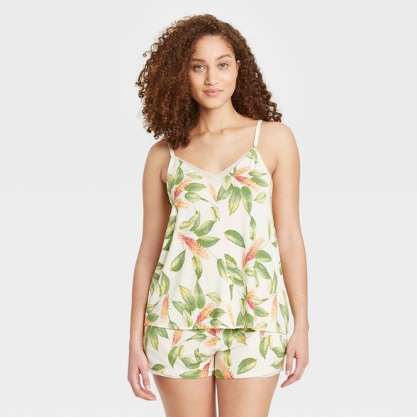 Women's Floral Print Beautifully Soft Cami and Shorts Pajama Set - Stars Above™ Cream | Target
