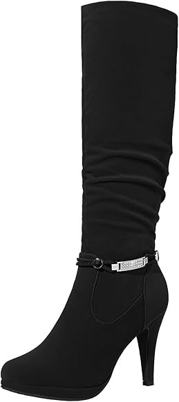 DREAM PAIRS Women's Knee High Platform Heel Boots | Amazon (US)