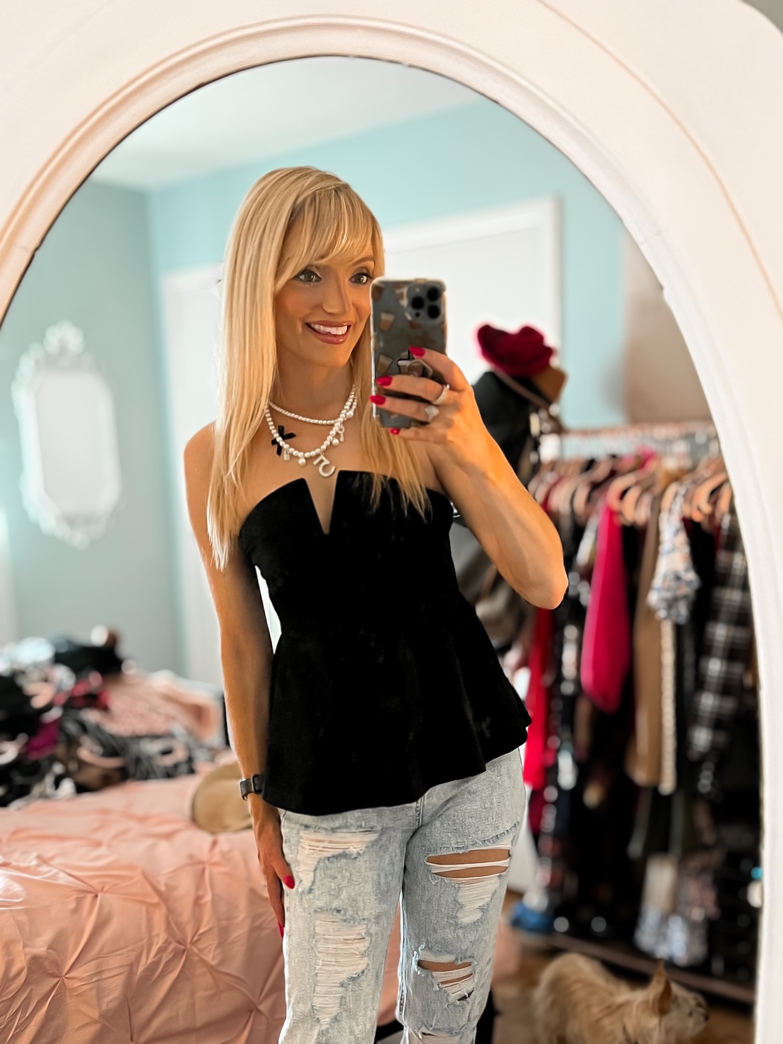 Date night outfit - going out outfit - sleeveless peplum top - tube top - tube peplum top - Pearl statement necklace - Chanel inspired - Chanel like - Amazon Fashion - Amazon finds 

#LTKstyletip #LTKunder50 #LTKSeasonal
