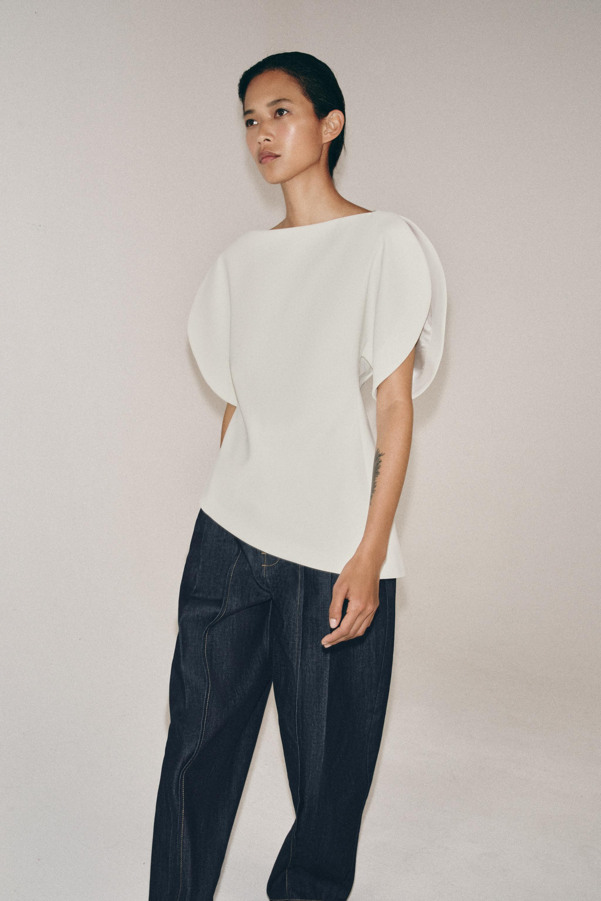 BALLOON SLEEVE TOP ZW COLLECTION | Zara UK