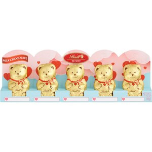 Lindt Lindor Valentine's Day Teddy Bears, 5 CT, 1.7 OZ | CVS Health