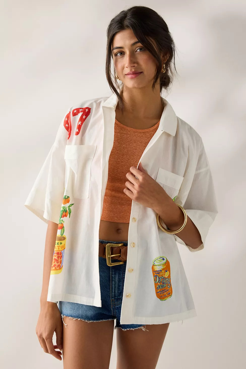 BDG Keepsake Souvenir Graphic Short Sleeve Button-Up Shirt | Urban Outfitters (US and RoW)