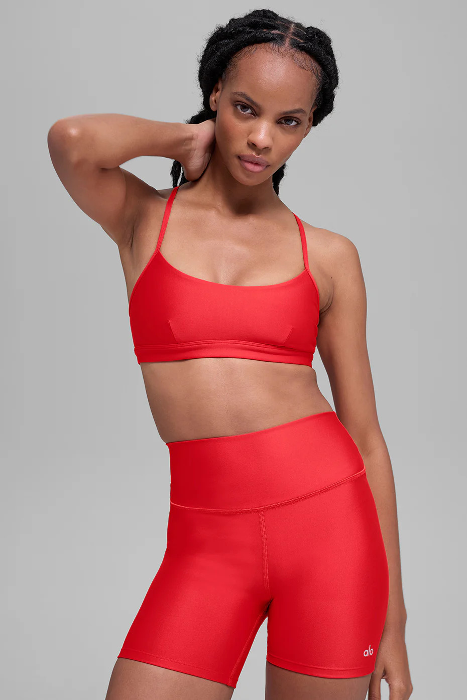 ALO | Airlift Intrigue Bra in Bright Red, Size: Medium | Alo Yoga (US)