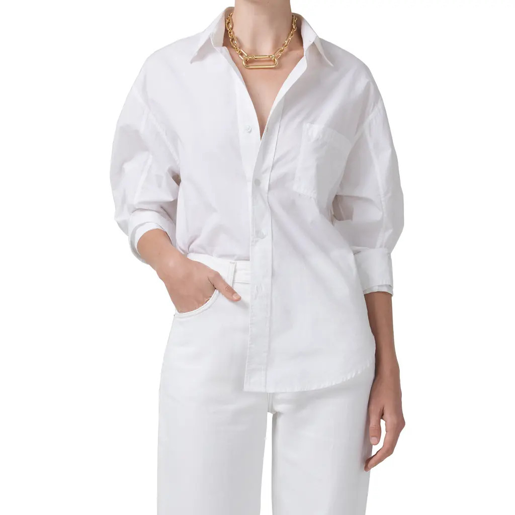 Kayla Oversize Poplin Button-Up Shirt | Nordstrom