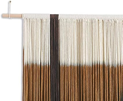 Macrame Wall Hanging Large Dip Dye Tapestry Fiber Wall Art Boho Bedroom Décor | Amazon (US)