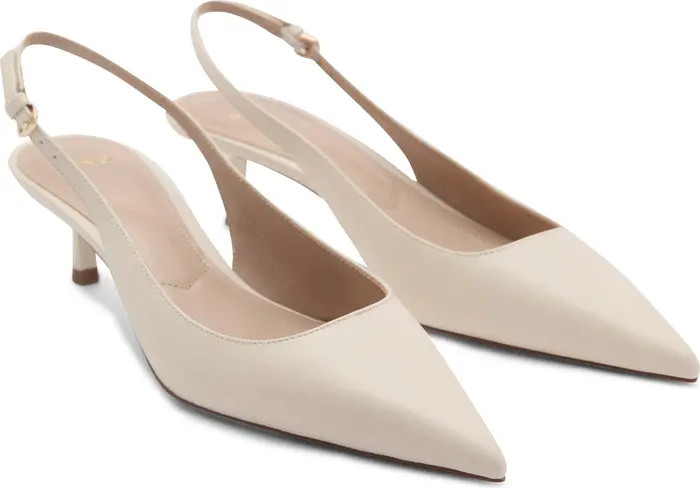 MANGO Pointed Kitten Heel Pump | Nordstrom | Nordstrom