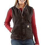 Carhartt Women's Mock Neck Sherpa Lined Vest (Regular Sizes), Dark Brown, 3X-Large Plus | Amazon (US)