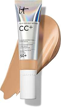 IT Cosmetics CC+ Cream - Natural Full Coverage Foundation With SPF 50+, Color Corrector & Anti-Ag... | Amazon (US)