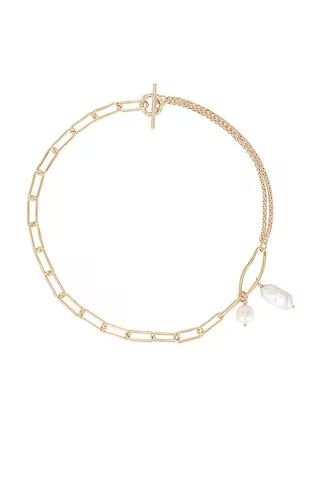Pearl And Chain Toggle Necklace
                    
                    By Adina Eden | Revolve Clothing (Global)