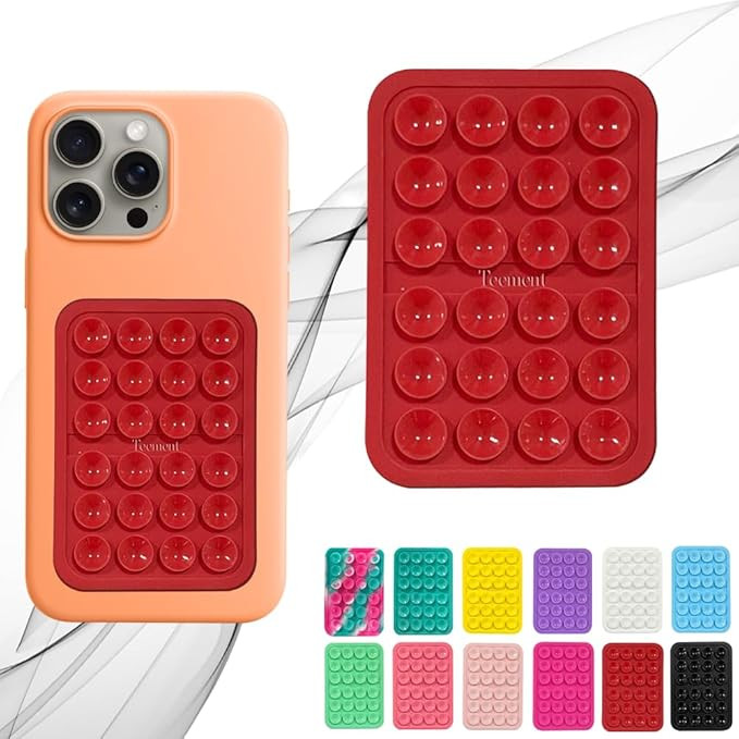 TEEMENT Suction Phone Case Mount, Sillicon Adhesive Phone Accessory for iPhone and Android, Hands... | Amazon (CA)
