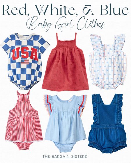 Red, White, and Blue Baby Girl Clothes 

| Target Fashion | Target Finds | Fourth of July | Memorial Day | Baby Summer Clothes | Independence Day | Target Baby | Summer Romper 

#LTKBaby #LTKKids #LTKSeasonal