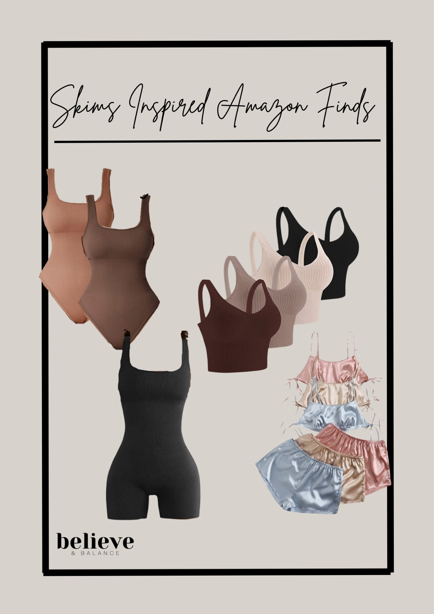 Amazon has some great options if you don’t want to spend the money on skims these Amazon items are the perfect save vs splurge for a fraction of the price.

#LTKstyletip #LTKFind #LTKSeasonal