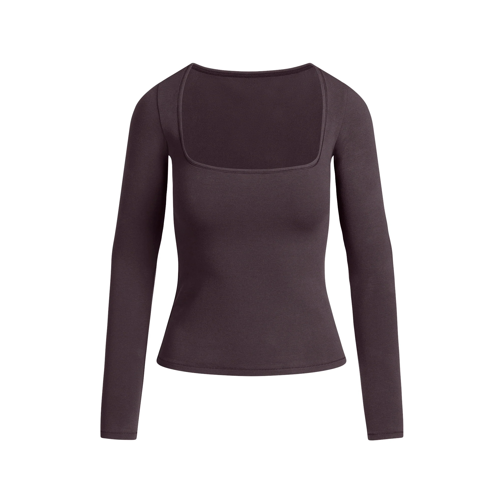 SCOOP NECK LONG SLEEVE TOP | SKIMS (US)