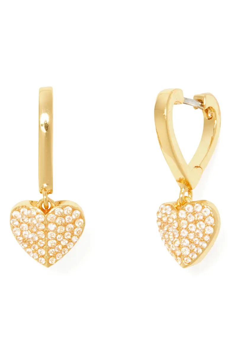 heart to heart pavé huggie hoop earrings | Nordstrom