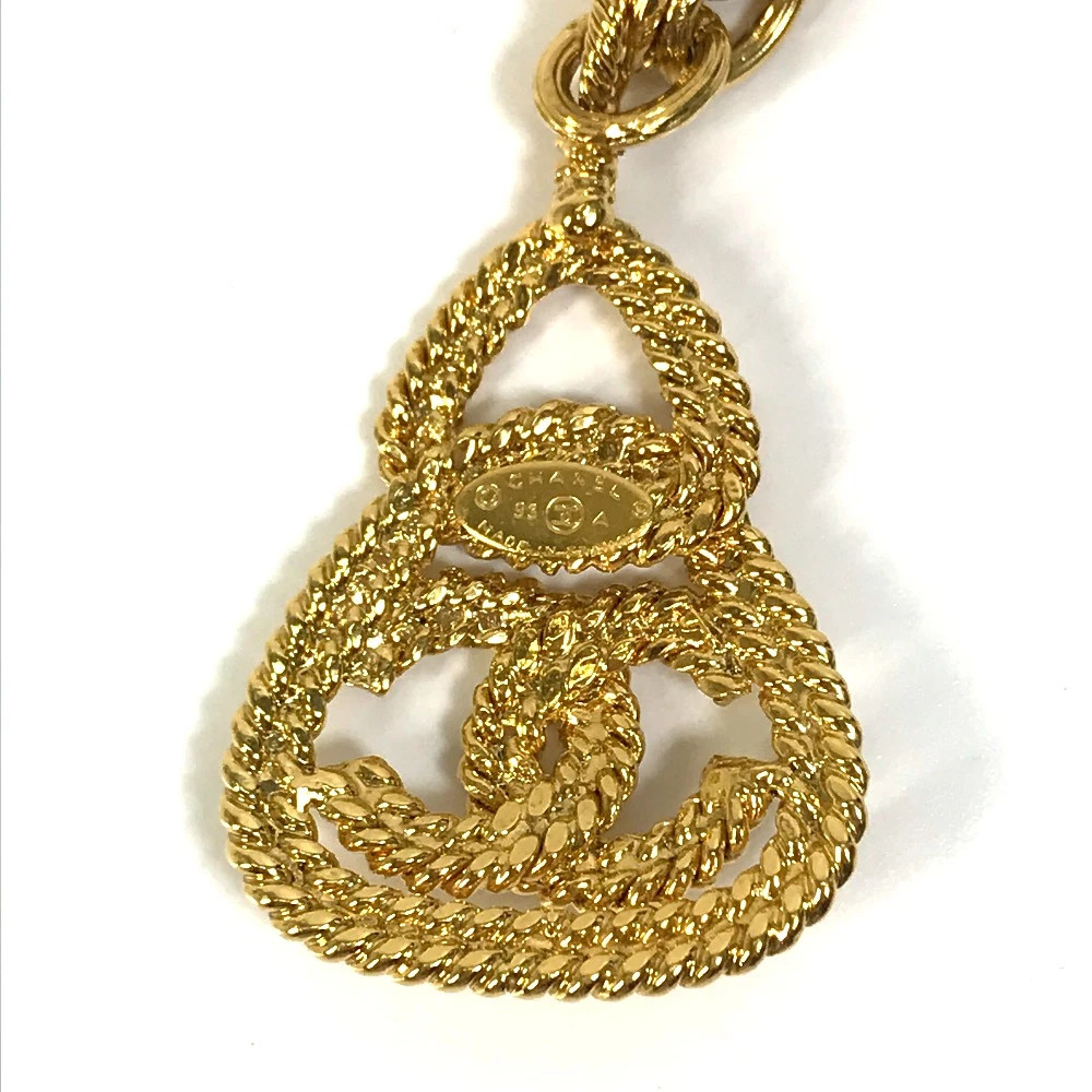 Chanel Necklace Chain GP Motif Charm Gold Coco Mark Logotype Accessary | eBay | eBay US