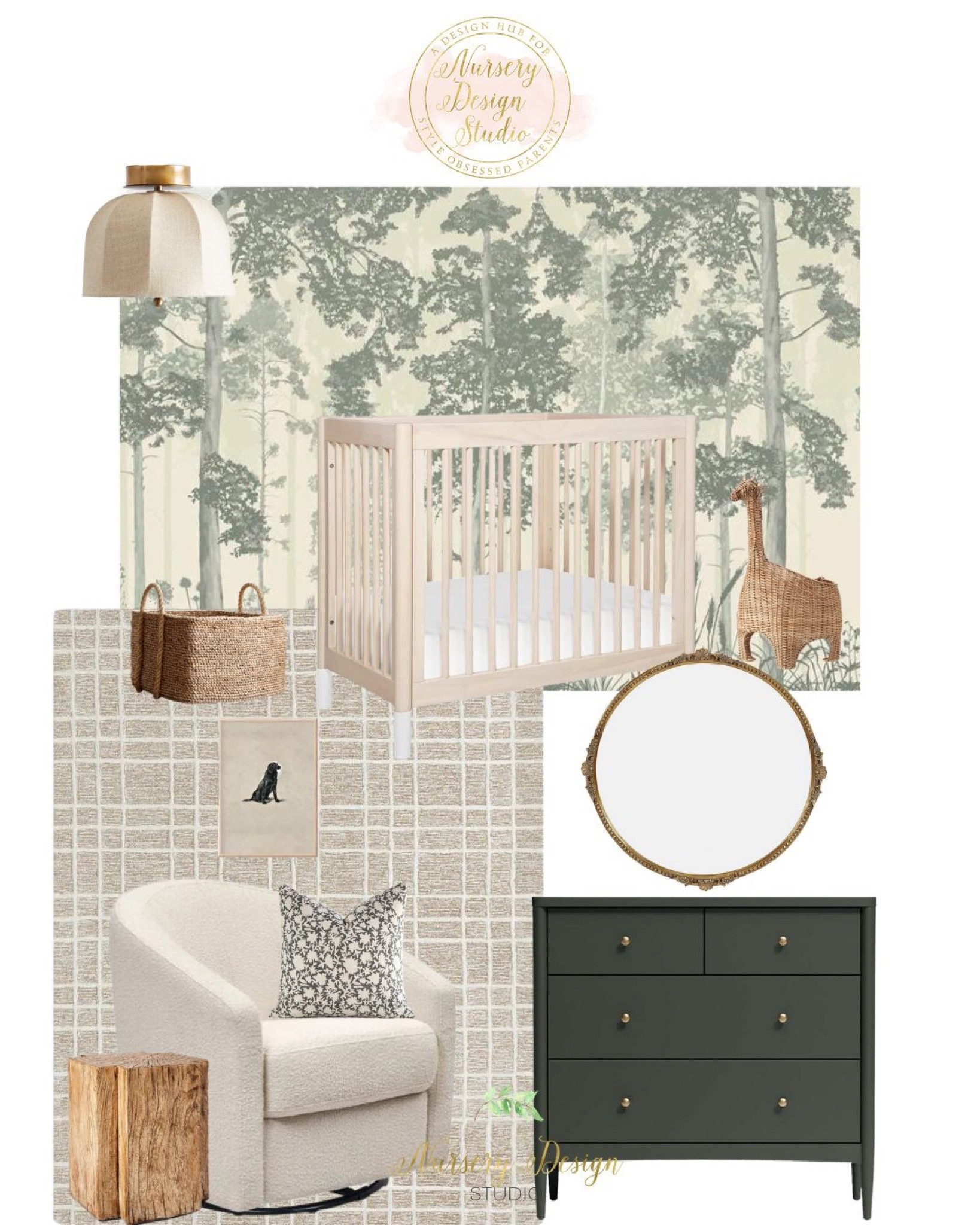 Small nursery inspiration, mini crib, small dresser, glider, nursery storage, landscape mural 

#LTKsalealert #LTKhome #LTKbaby