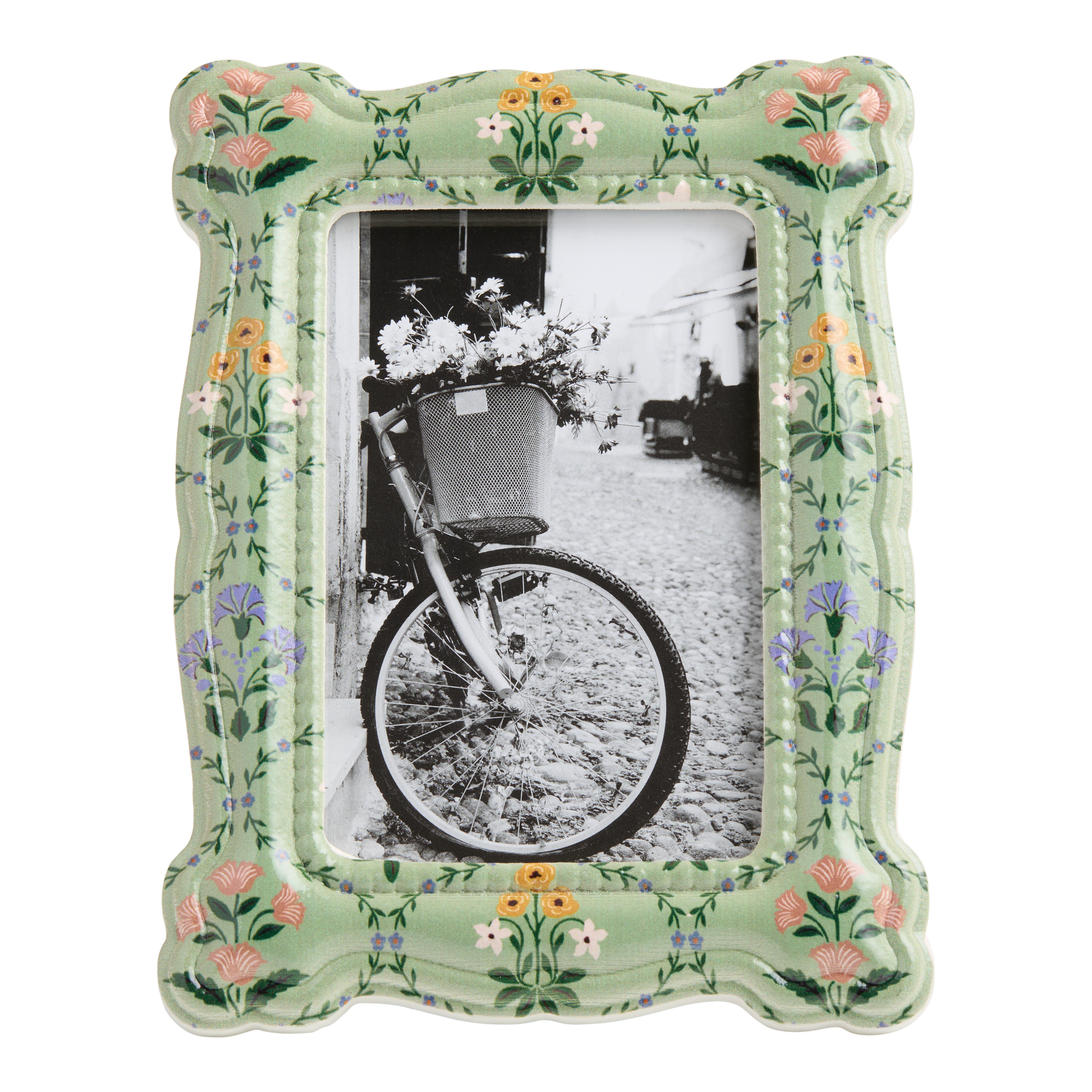 Sage Green Vintage Garden Floral Picture Frame | World Market