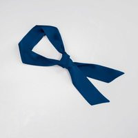 100% Blue Navy Silk Scarf, ""36x2"" Bow Neck Headscarf, Bow Scarf Skinny | Etsy (US)