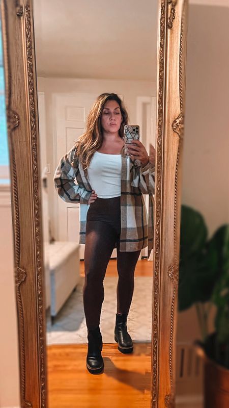 Best Faux Leather Leggings!🤎🦵🏼🤎
I’m in love with these “high-end rivaling” faux leather leggings that cost just a fraction of the price of designer brands.  They ‘re high-waisted, hold you in like a glove, and are true to size. I’m wearing a small in the pants. Also featured is a ribbed crop tank in XS, and shacket in a small. #falloutfits #fallfashion
—-

https://liketk.it/4lofq

#LTKxMadewell #LTKSeasonal #LTKVideo