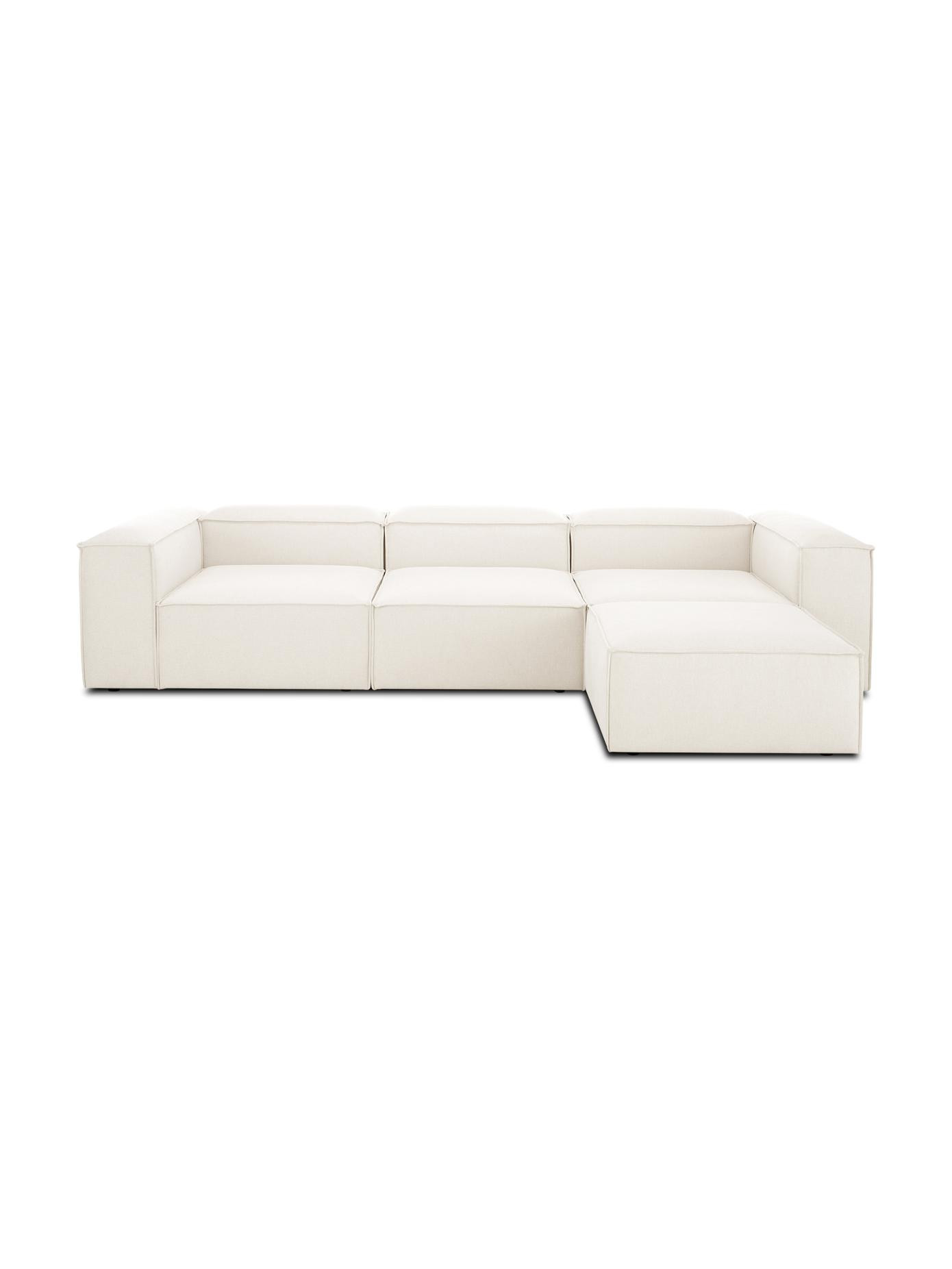 Modulares Sofa Lennon (4-Sitzer) mit Hocker in Beige | WestwingNow EU