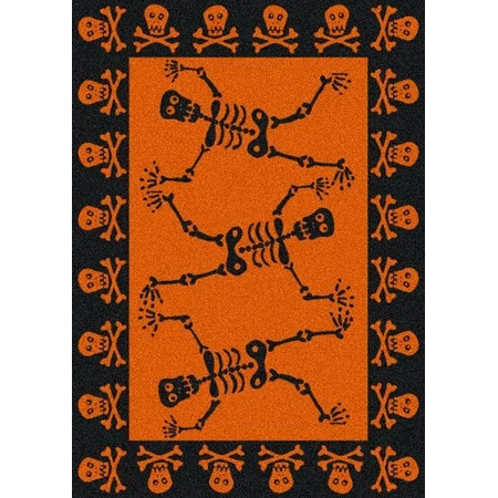 Milliken Orange Door Mat Halloween Funny Bones - Aprx 2 8 x 3 10 | Walmart (US)