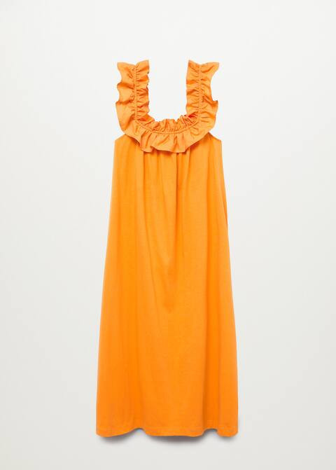 Frill cotton dress | MANGO (US)