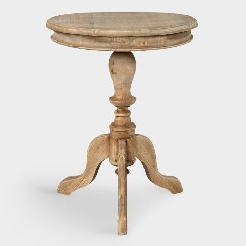 Round Natural Wood Noam Accent Table | World Market