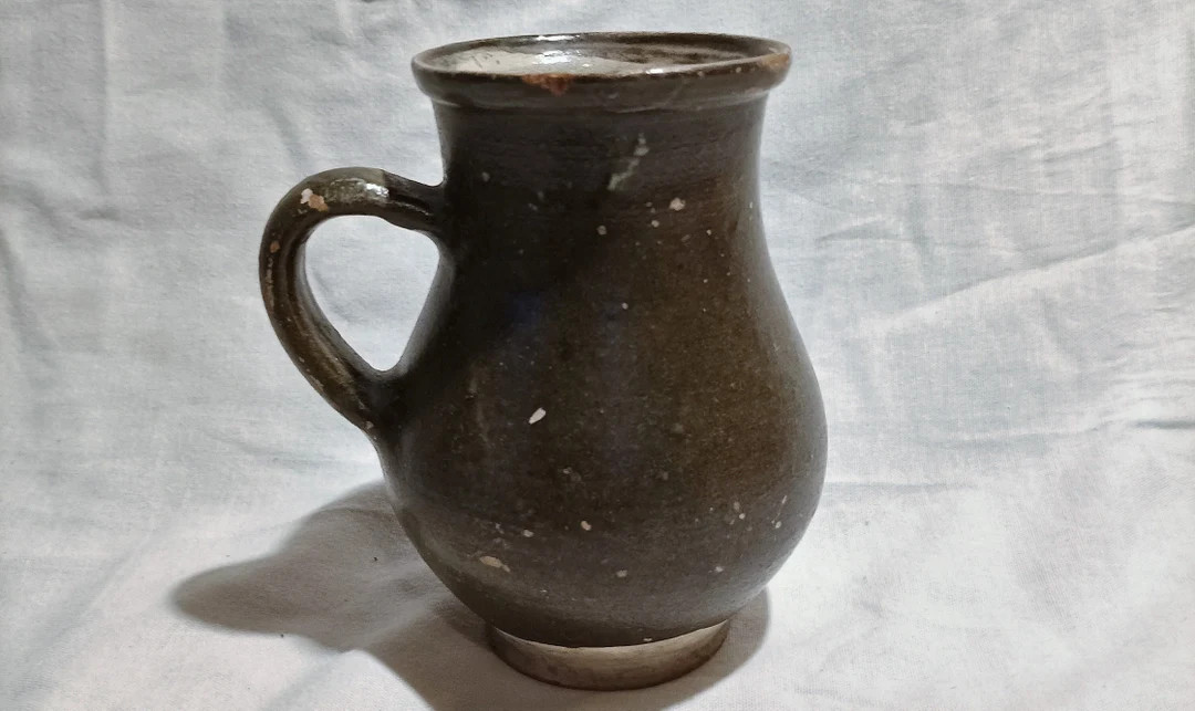 Antique Green Glazed Stoneware Jug: Hungarian Folk Pottery - Etsy | Etsy (US)