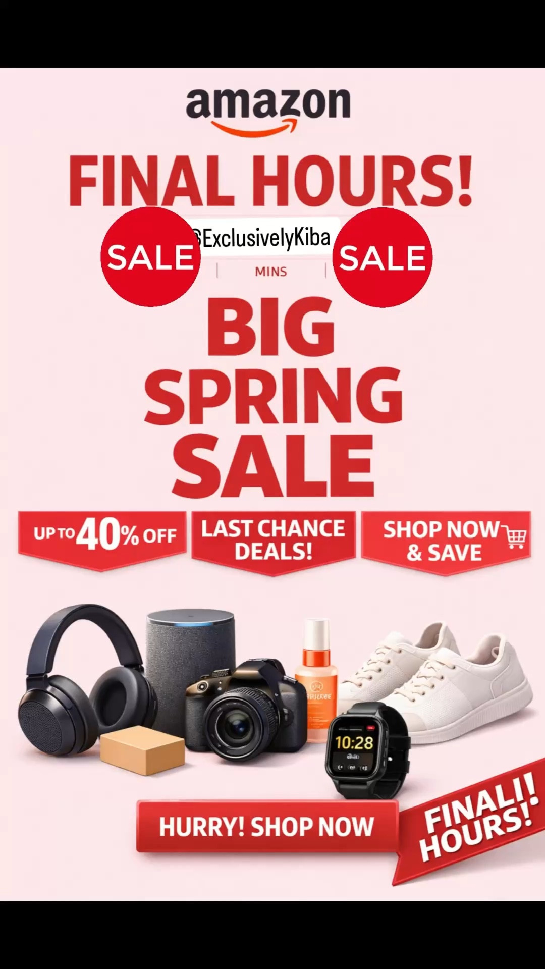 Final hours = your sign to check out 🛍️💗
Don’t miss these last-chance deals—your cart will thank you later! Up to 40% OFF before it’s gone 👀✨
Tap in & grab your favorites NOW!

Hashtags:
#AmazonFinds #SpringSale #DealAlert #ShopNow #AmazonBigSpringSale

#LTKselfcare #LTKHome #LTKBeauty