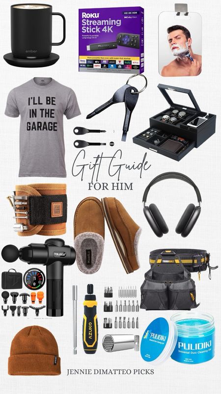 Gift guide for him, Amazon, shirt, men’s watch holder, tools, headphones, slippers, massage gun, Christmas, holiday, dad, husband 

#LTKGiftGuide #LTKHoliday #LTKSeasonal