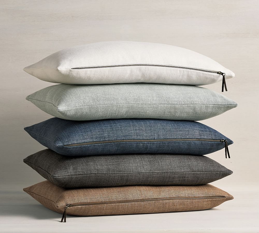 Belgian Linen Lumbar Pillow | Pottery Barn (US)