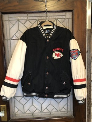 Rare Vintage Mirage Kansas City Chiefs NFL 75th Anniversary Varsity Jacket L  | eBay | eBay US