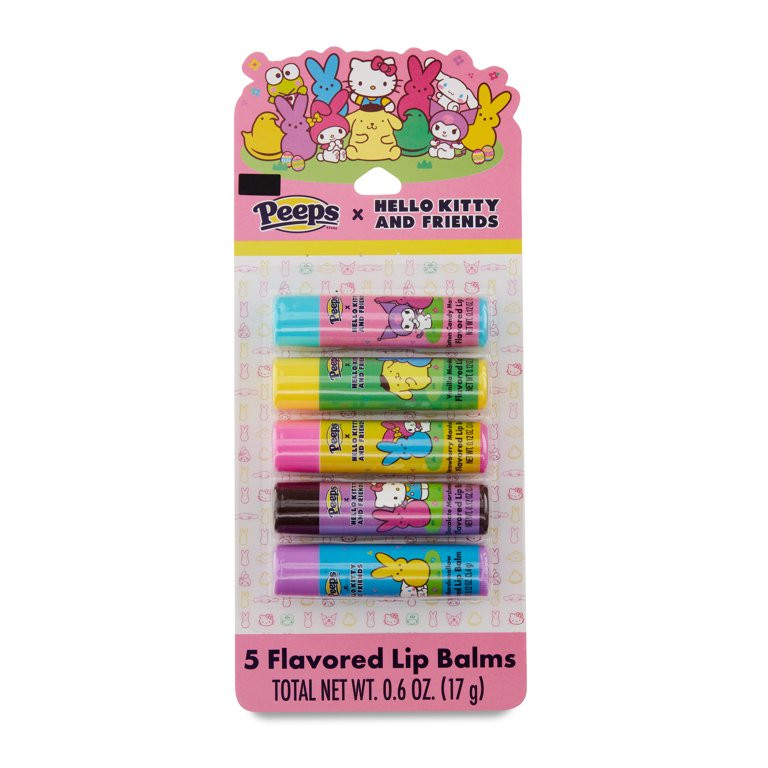 Peeps x Hello Kitty & Friends Lip Balm, 5 Pack, Marshmallow Flavored | Walmart (US)