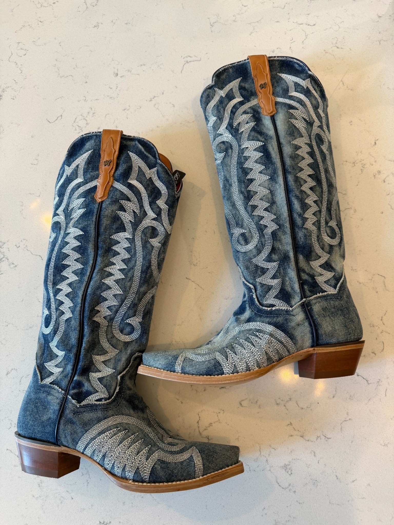 These boots are everything🤠Denim + that stitching detail = such a fun twist on a classic western style. They instantly make any outfit feel styled, even if it’s just a simple dress or tee and jeans

cowboy boots, western style, denim boots, statement shoes, outfit maker, country chic, fall style prep, themominstyle 

#LTKSeasonal #LTKOver40 #LTKootd