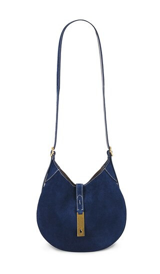 Polo Ralph Lauren Suede Small Shoulder Bag in Navy. | Revolve Clothing (Global)