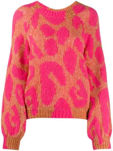 leopard-pattern knitted jumper | Farfetch (US)