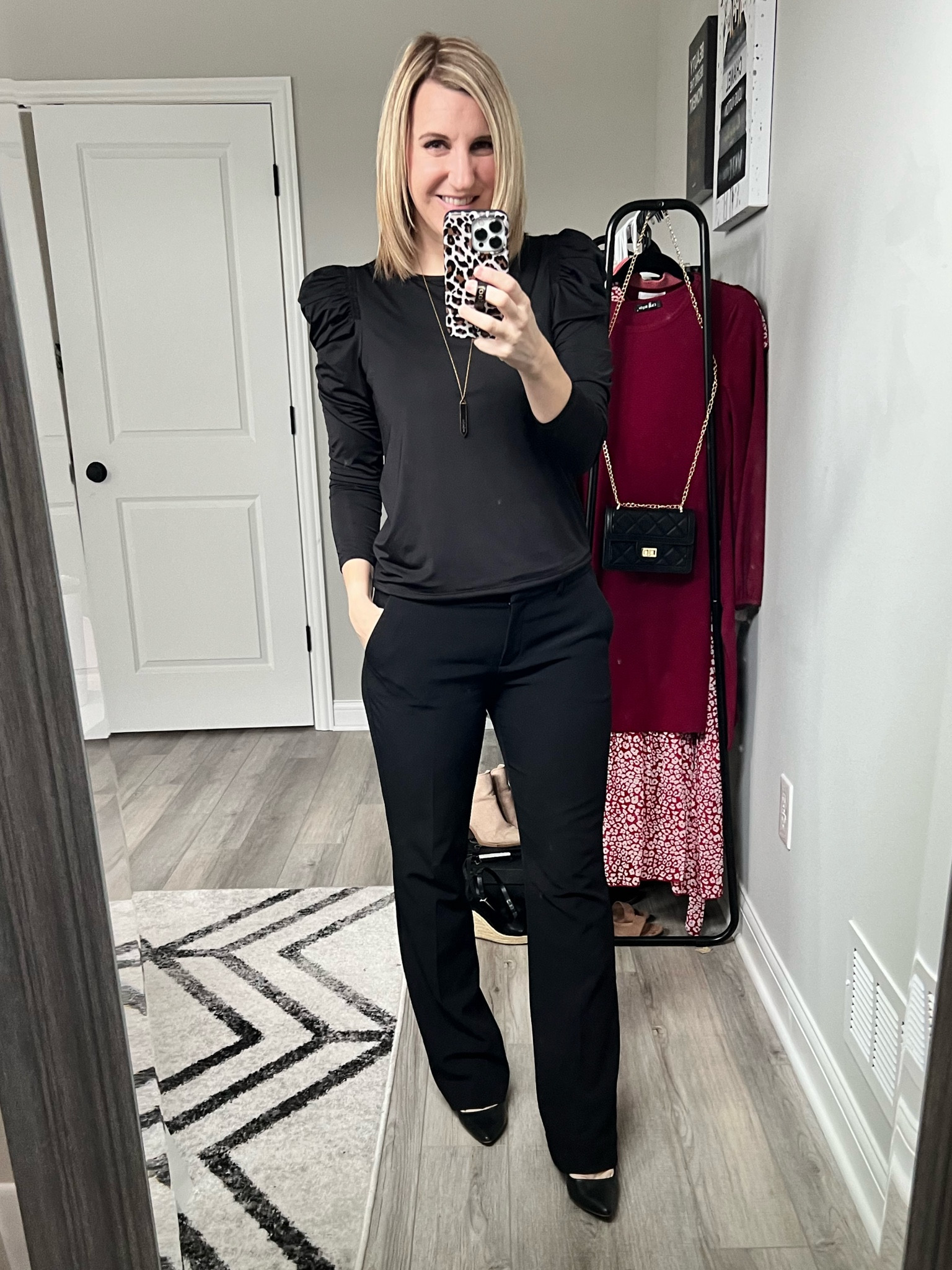 On Wednesday’s we wear black. 
Work wear outfit, business outfit, monochromatic 

#LTKstyletip #LTKworkwear