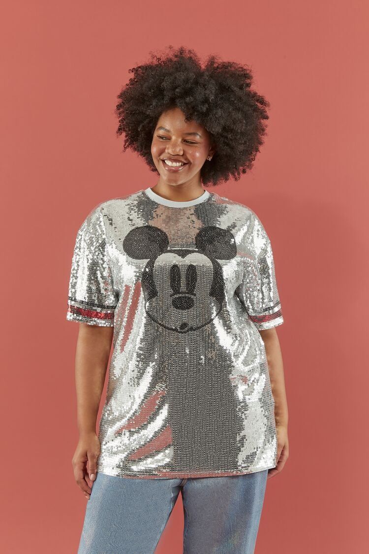 Plus Size Disney Sequin Mickey Mouse Tee | Forever 21 (US)