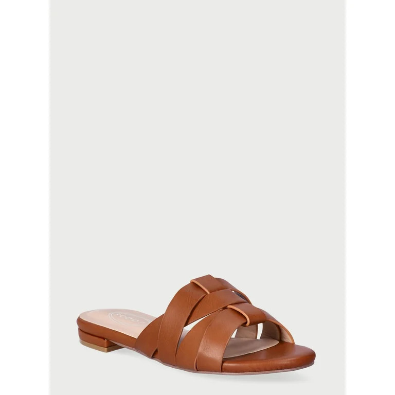 Scoop Women's Crossover Band Slide Sandals | Walmart (US)