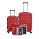 Wrangler 4 Pc Rolling Hardside Spinner Luggage Set With 20" & 25" Suitcases and Packing Cubes, Re... | Walmart (US)