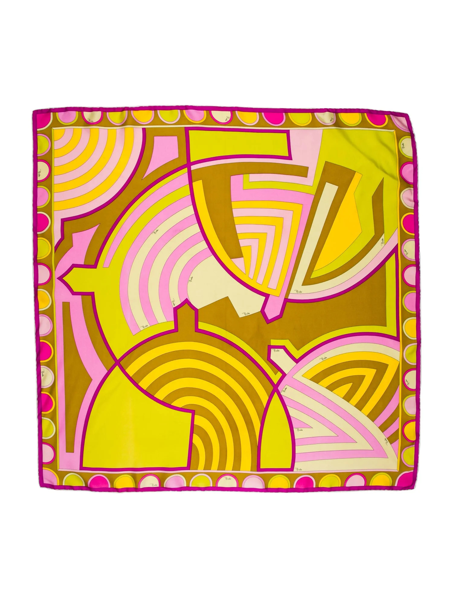 Emilio Pucci Silk Printed Scarf - Yellow Scarves and Shawls, Accessories - EMI147545 | The RealRe... | The RealReal