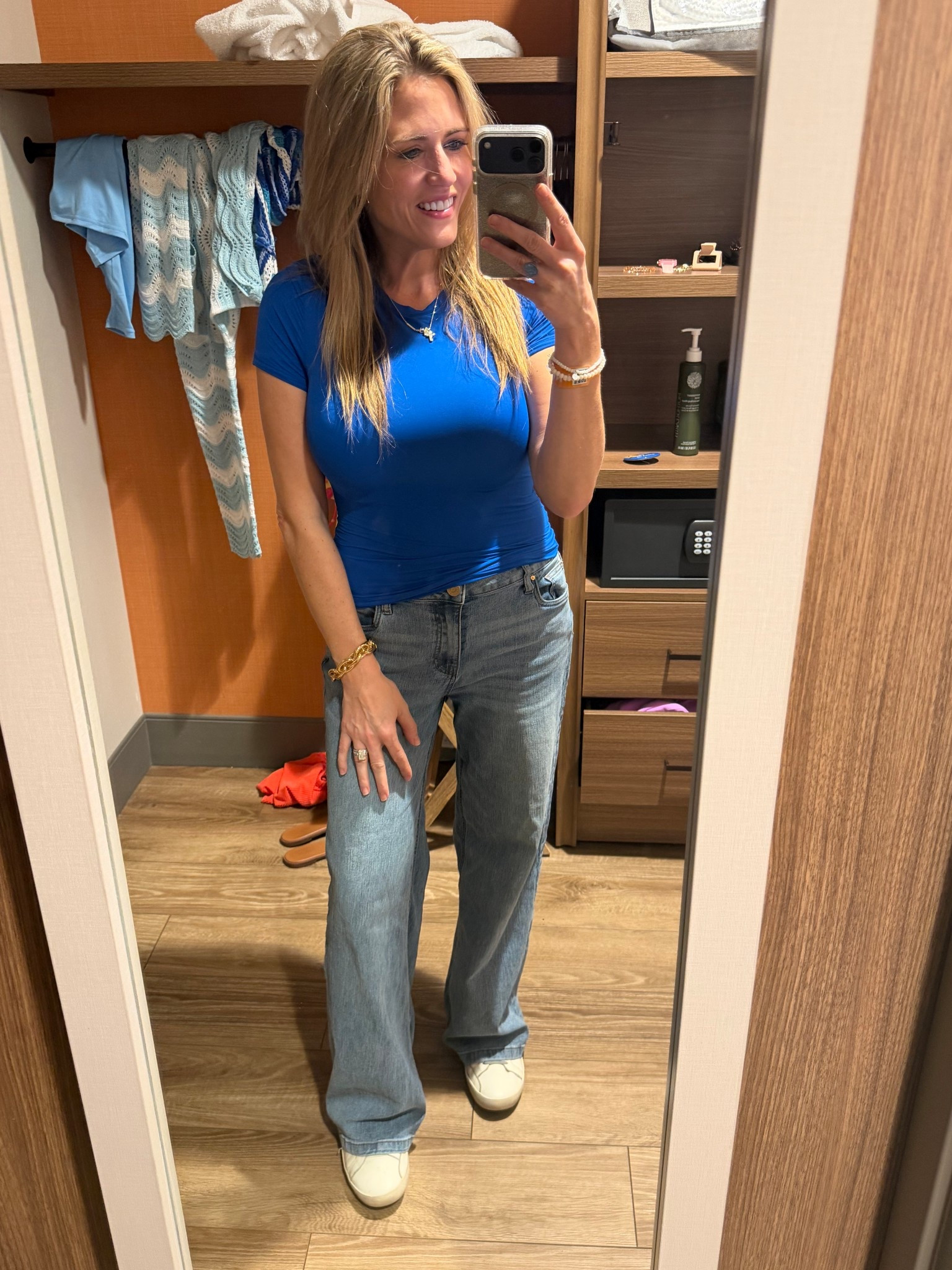 My favorite denim & the most buttery soft basic tee from Amazon! 

Denim, denim for moms, comfy jeans, 

#LTKOver40 #LTKootd #LTKmomlife
