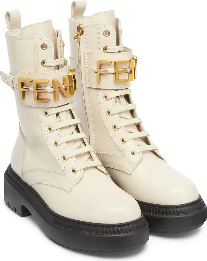Fendi graphy Combat Boot | Nordstrom | Nordstrom