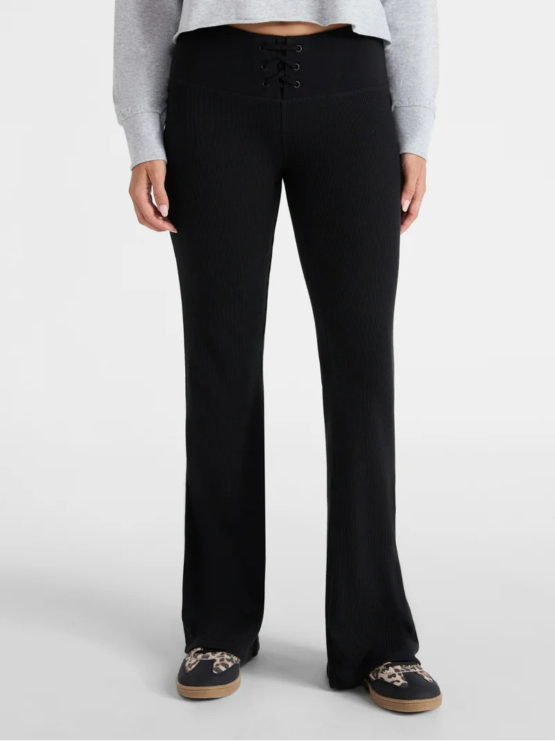 No Boundaries Waffle Knit Pants, 31.5'' Inseam, Women's | Walmart (US)