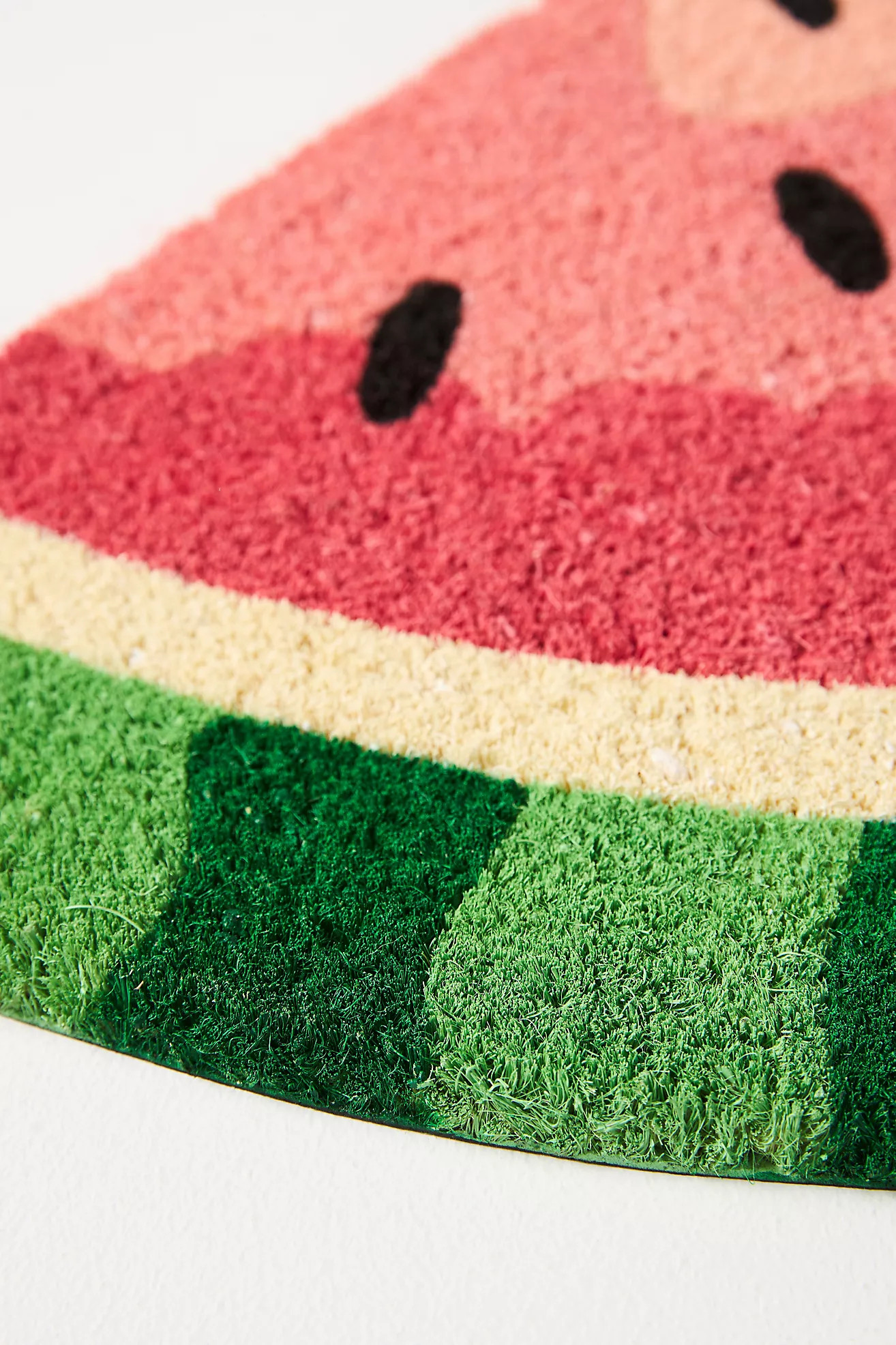 Watermelon Shaped Printed Coir Doormat | Anthropologie (US)
